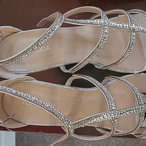 Wedge Silver Sparkle Shoe